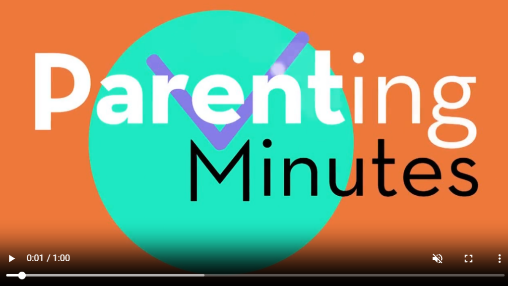 Screenshot of Parenting Minutes video on the Learning Heroes site